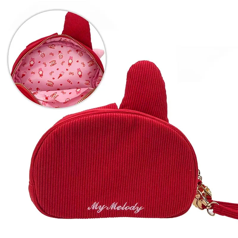 Hello Kitty My Melody 2-Way Wristlet håndleddsveske – rosa og rød