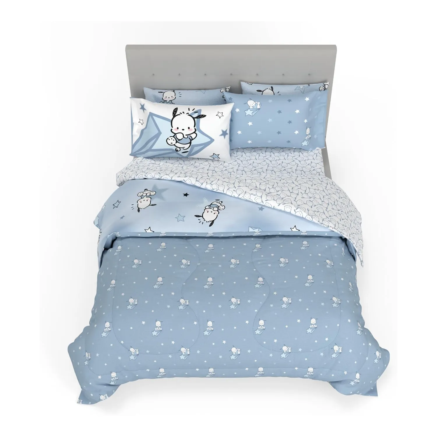 Hello Kitty Pochacco Superstar Bedding Set sengesett Twin 5 deler mikrofiber