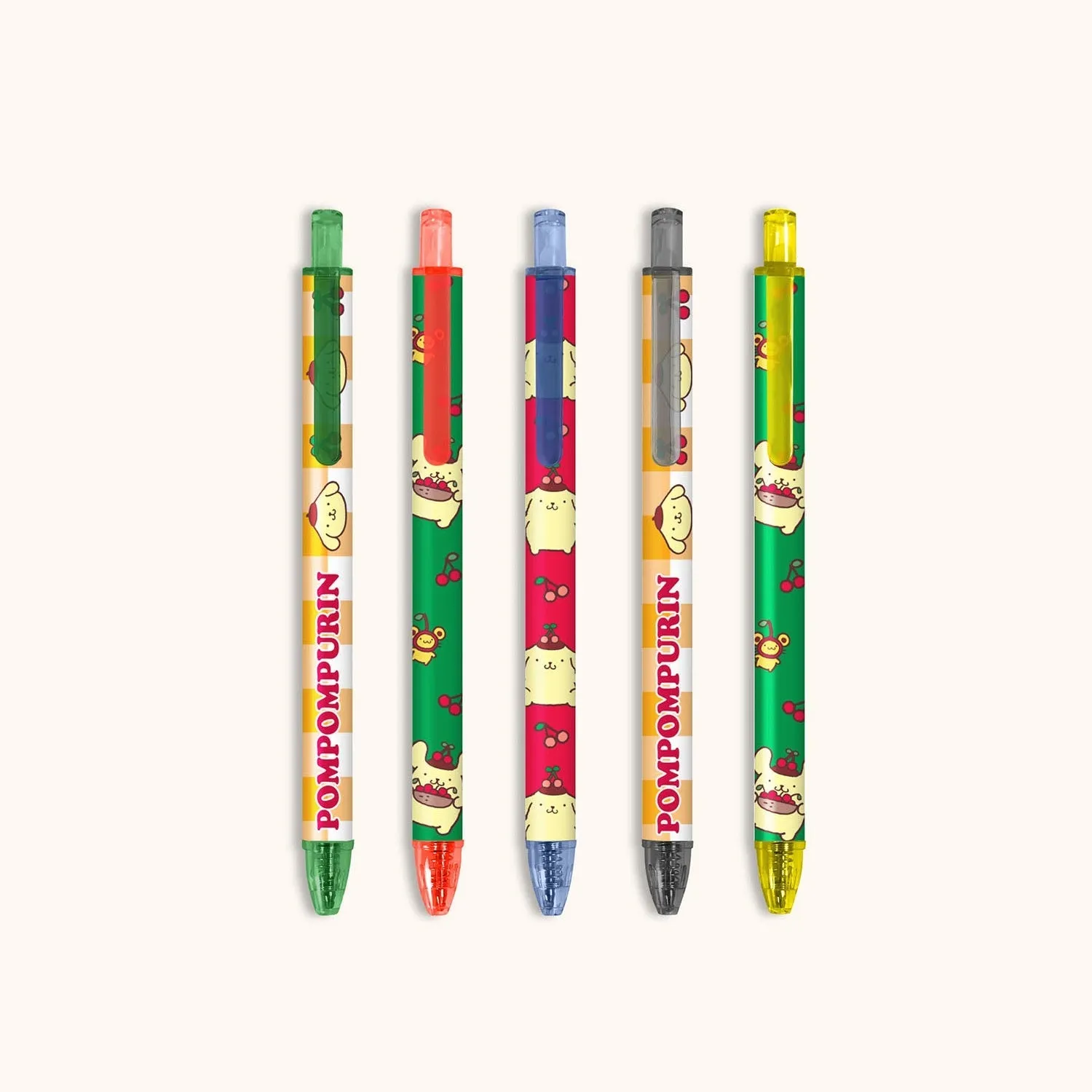 Pompompurin x Studio Oh! gelpenner 5-pakning soft touch
