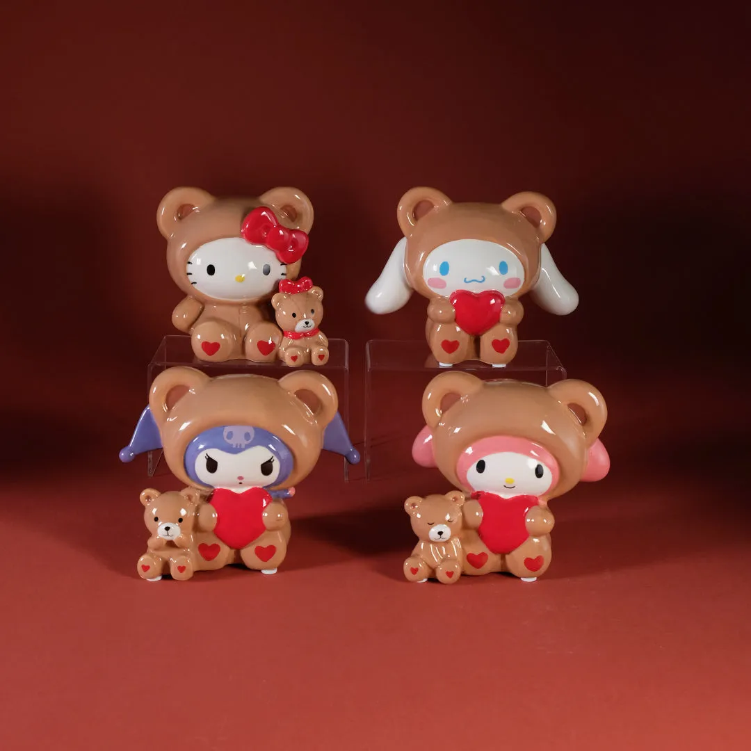 Hello Kitty & Teddy Bear Love keramikkfigur med håndmalte detaljer