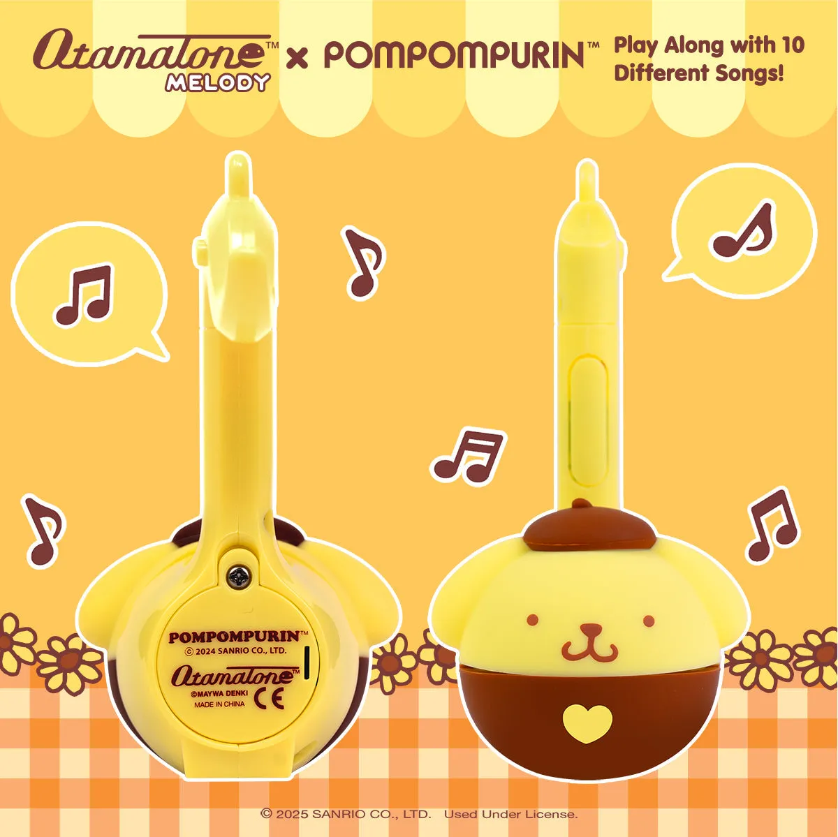 Hello Kitty Pompompurin Mini Otamatone Melody Charm nøkkelring