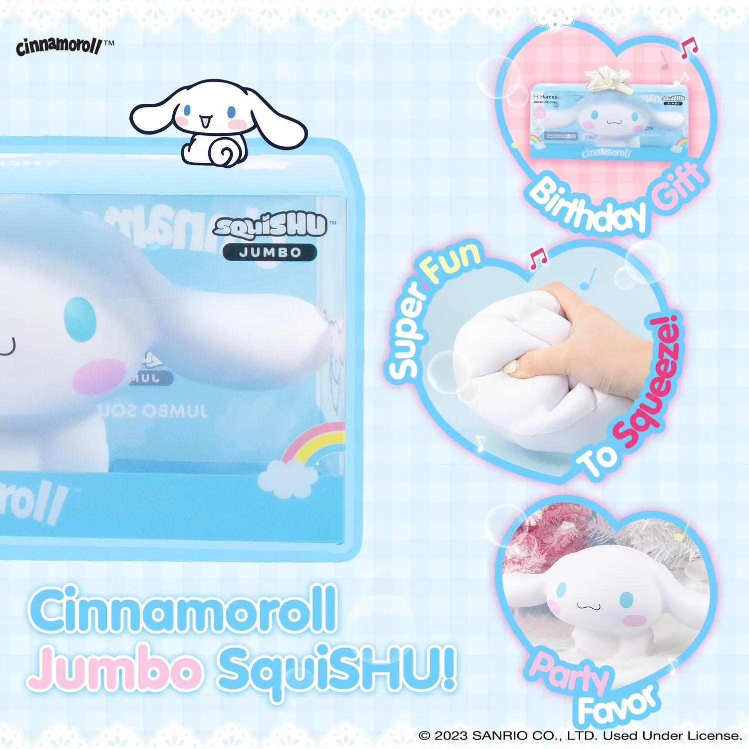 Cinnamoroll Jumbo squishy-leke – bomullsgodteri-duft