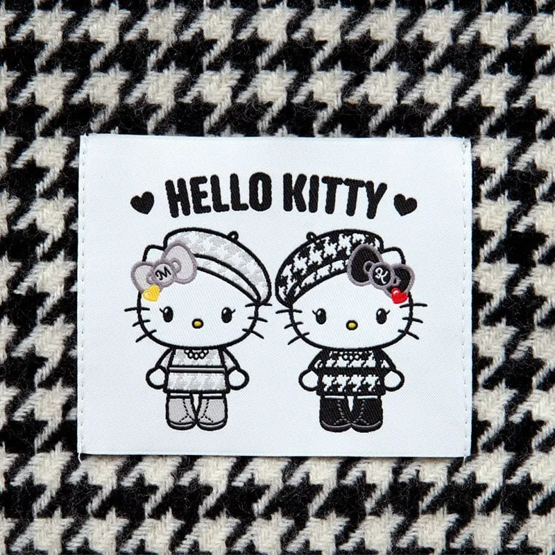 Hello Kitty Knit Scarf Monochrome Birthday Twins strikket skjerf svart hvitt