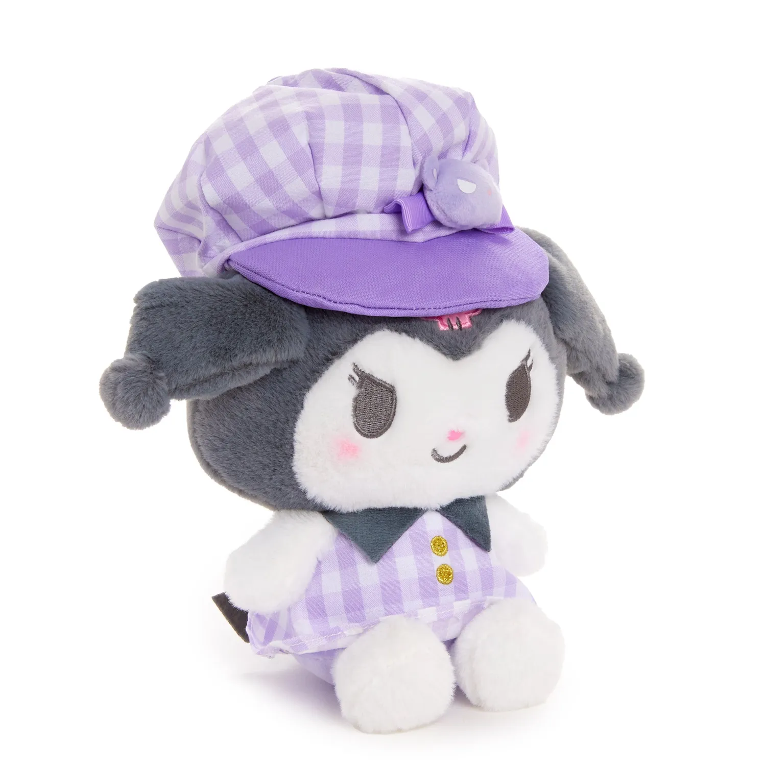Hello Kitty Gingham Cap Series Kuromi plysjbamse 8 tommer