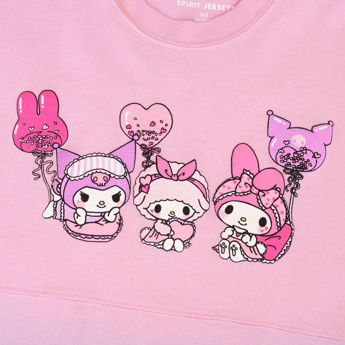 JapanLA My Melody & Kuromi Sleepover Spirit Jersey genser rosa XS
