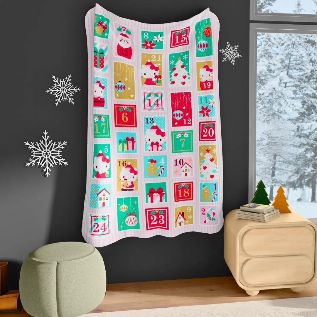 Hello Kitty Advent Calendar pledd 62 x 90 tommer