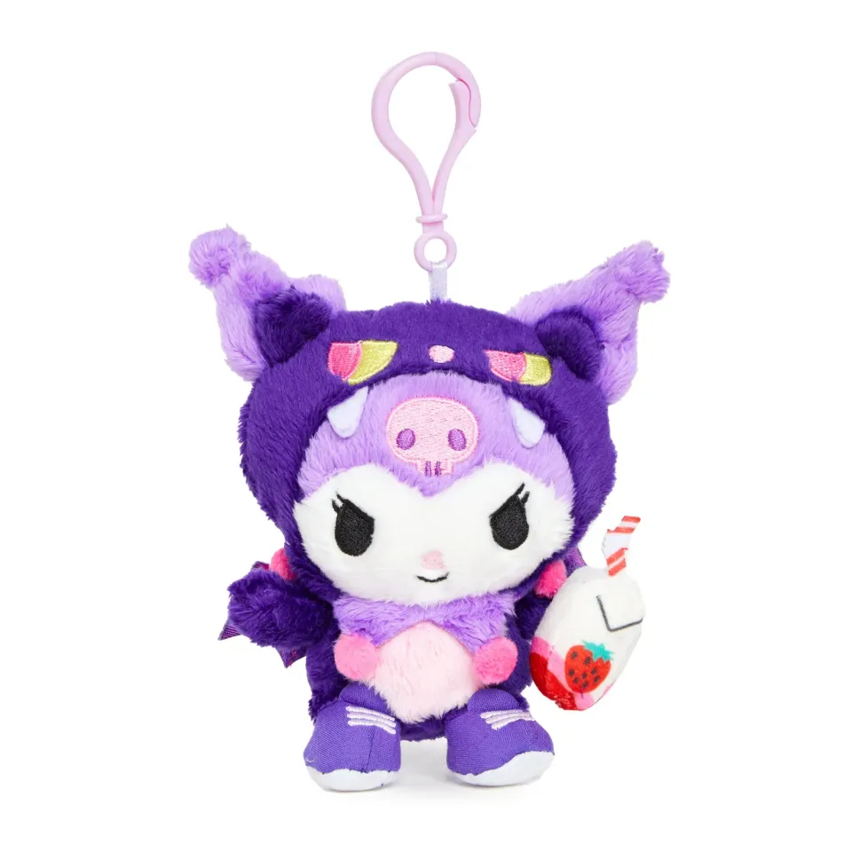 Hello Kitty Kuromi x tokidoki Spooky Series Bat Plush Mascot Clip plysjklips