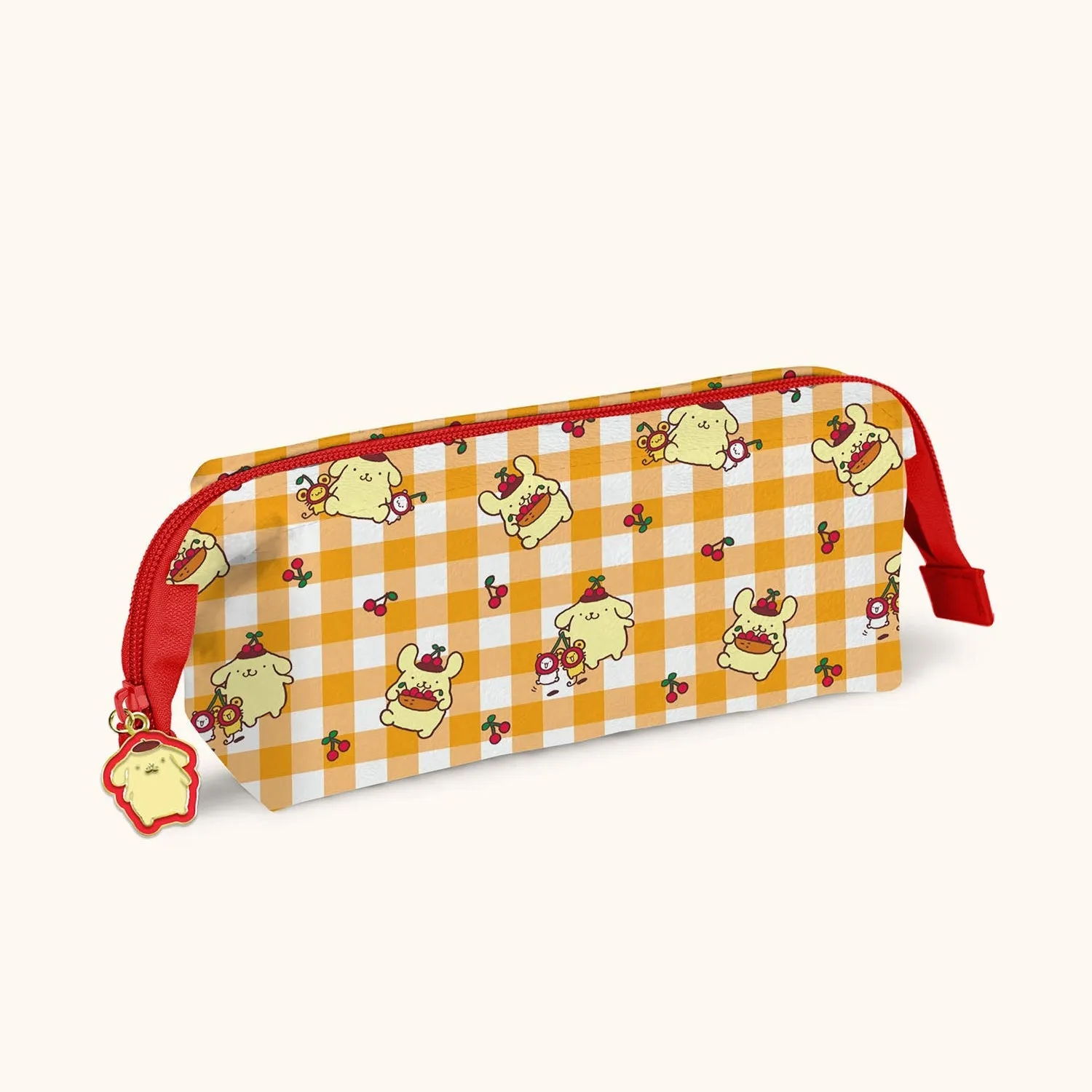 Hello Kitty Pompompurin x Studio Oh! Cherries mini-pennal i vegansk skinn