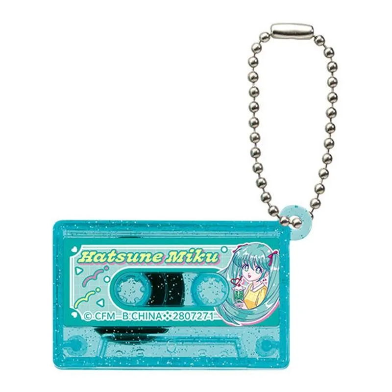 Neo Tokyo Vocaloid Hatsune Miku & Friends Cassette Tape Charm Gacha nøkkelring tilfeldig