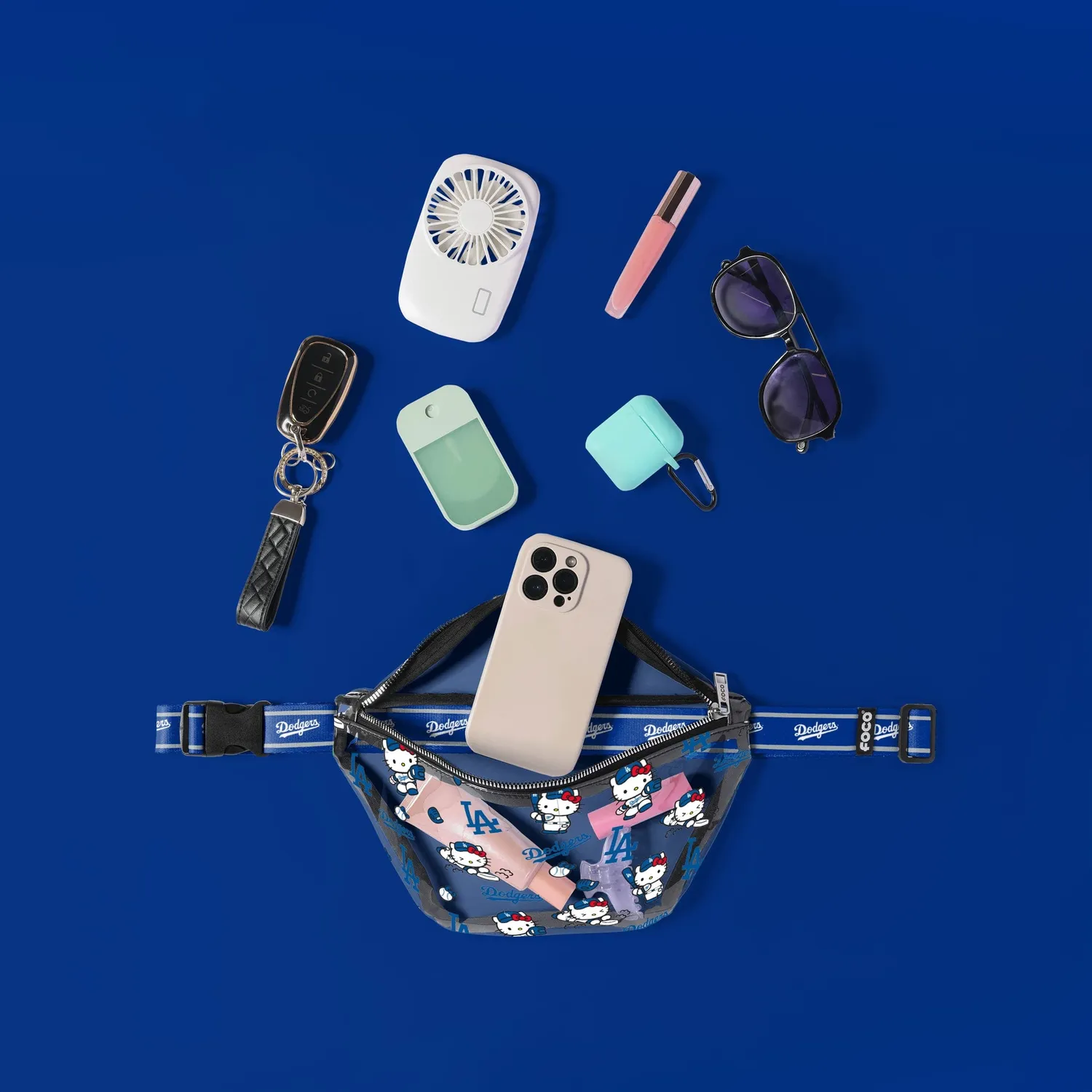 Hello Kitty x Los Angeles Dodgers Clear Fanny Pack 3 liter