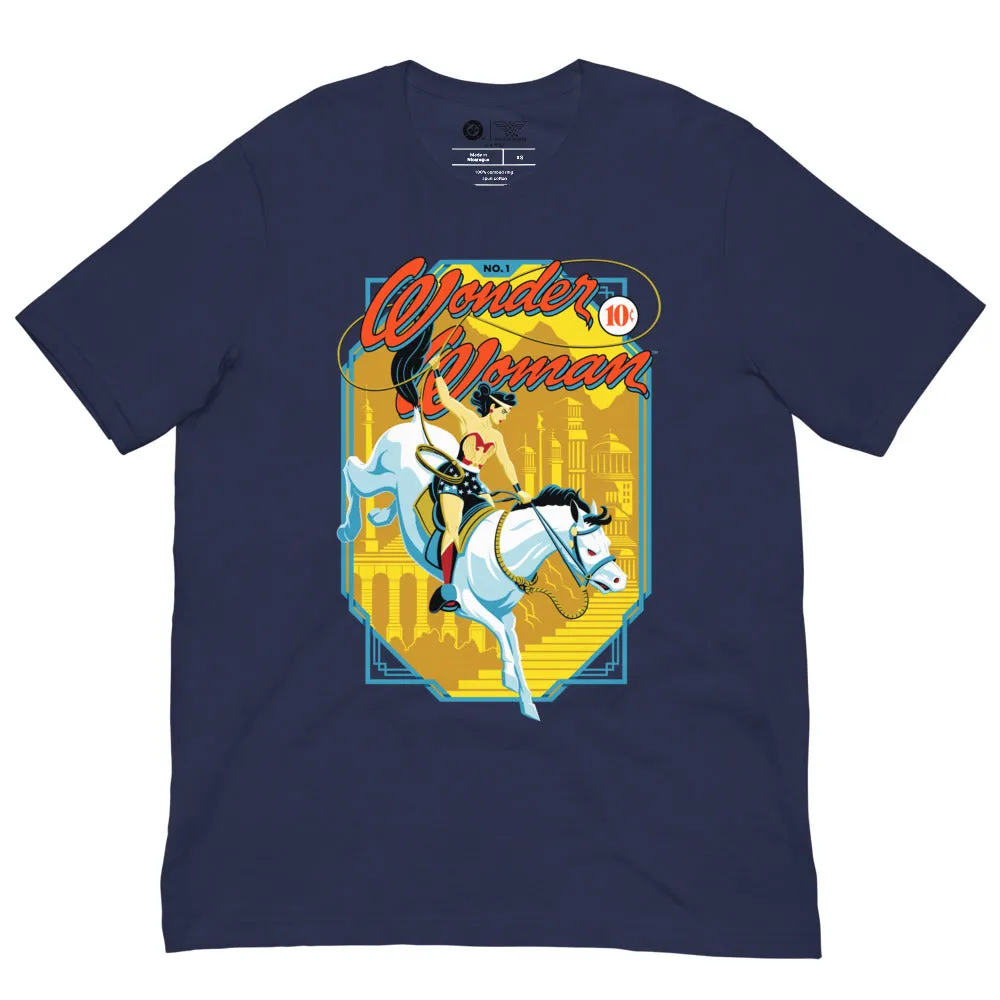 Batman Wonder Woman Golden Age First Edition T-skjorte Heather Dust bomull