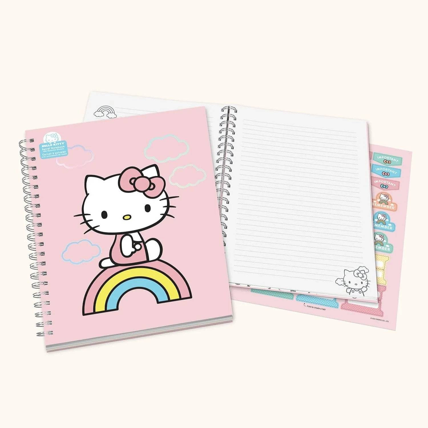 Hello Kitty x Studio Oh! Classic Pink spiralnotatbok ekstra stor