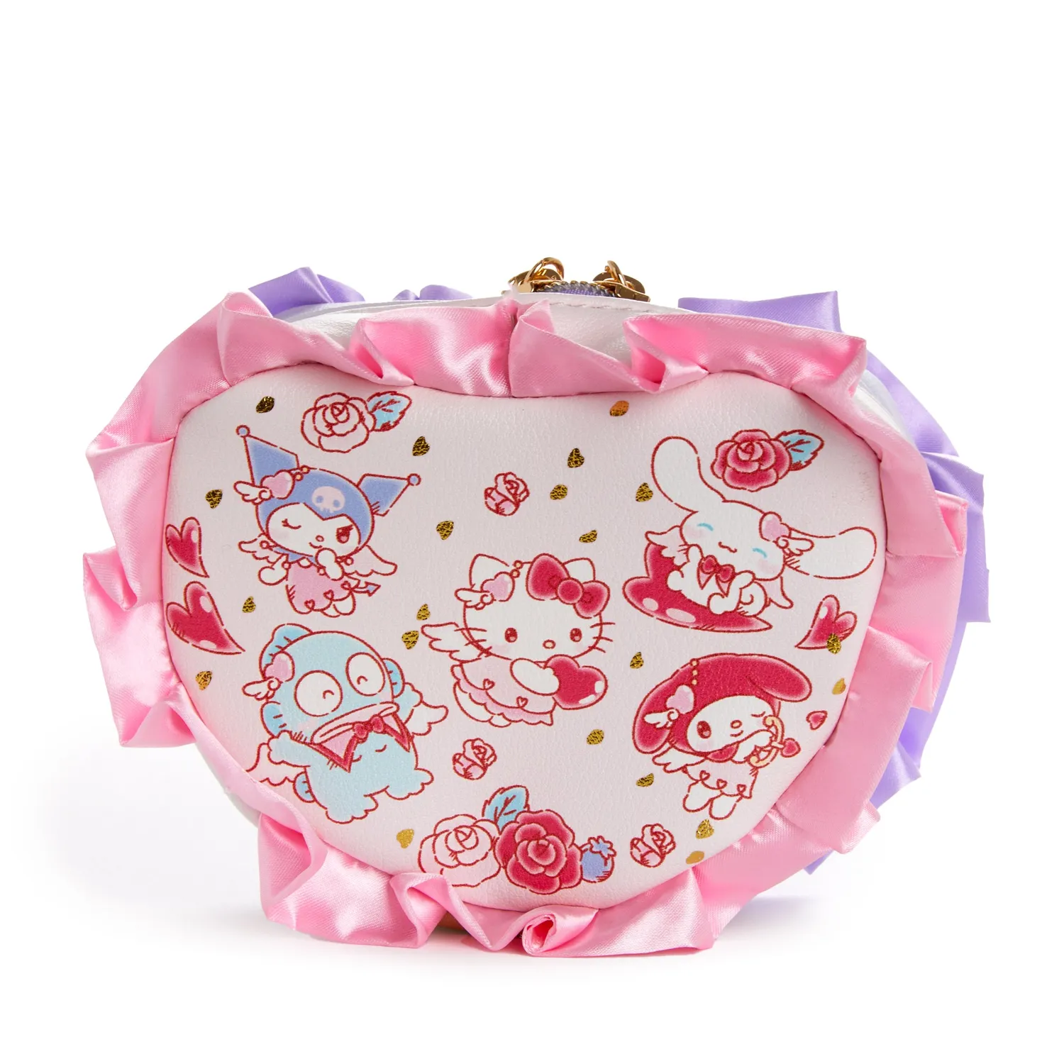 Sanrio Characters Mini Heart Zipper Pouch Bright and Dark Angel Series hjertepung