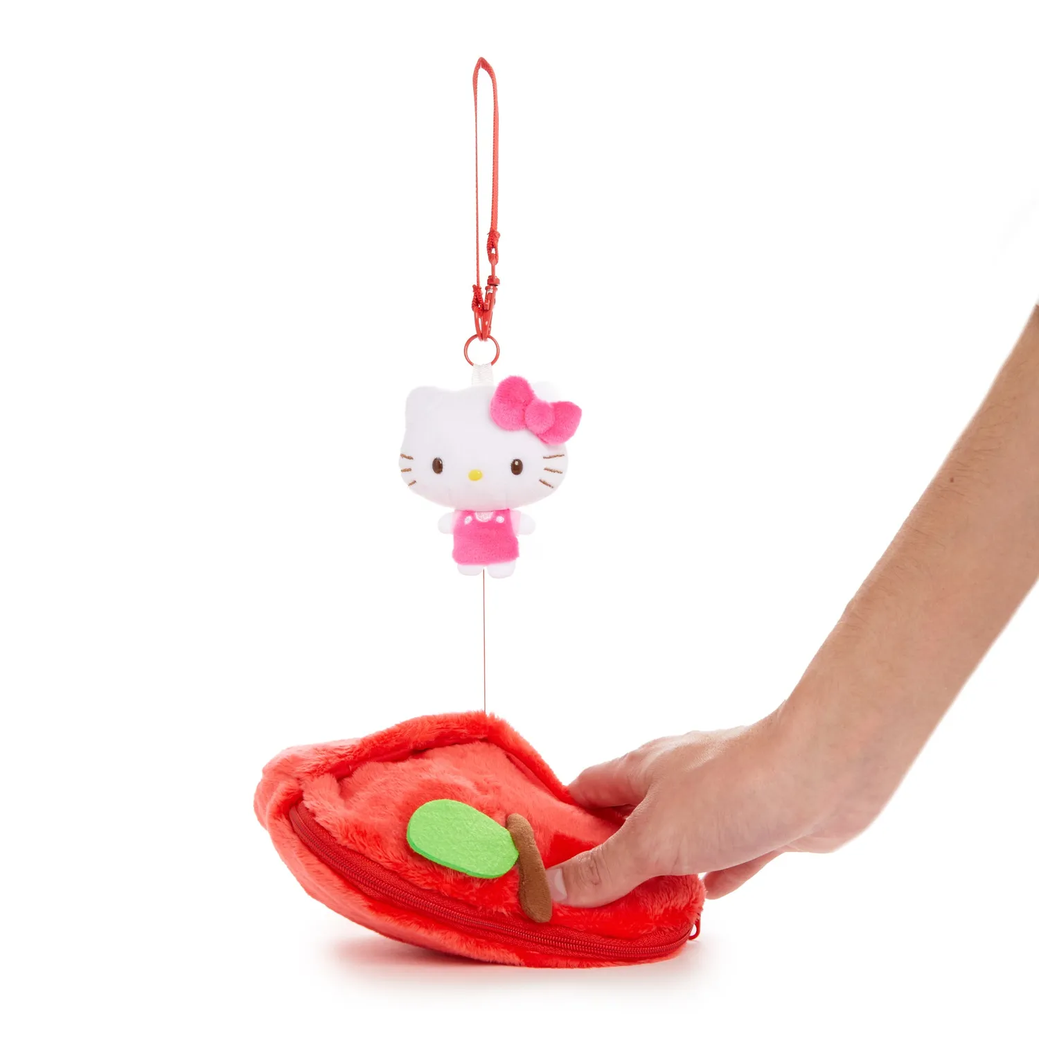 Hello Kitty 5 Apples Tall mini pung med uttrekkbar snor