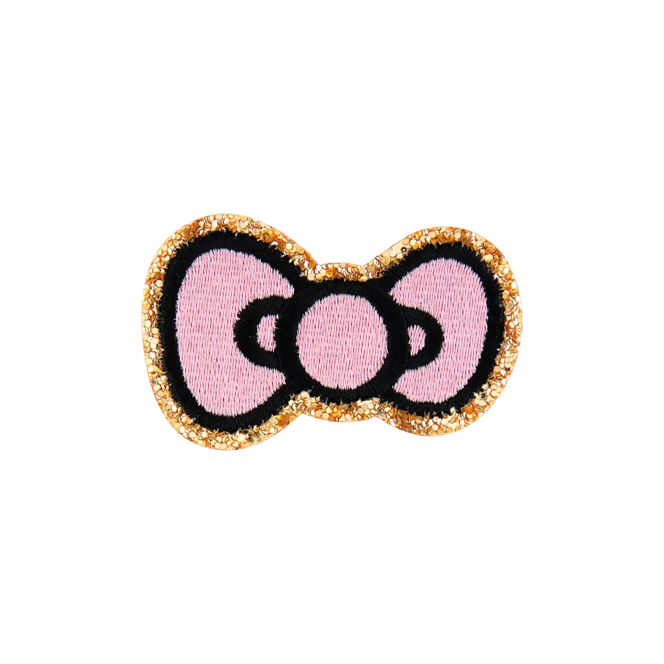 Hello Kitty Stoney Clover Lane sløyfemerke med lim 6,4 cm