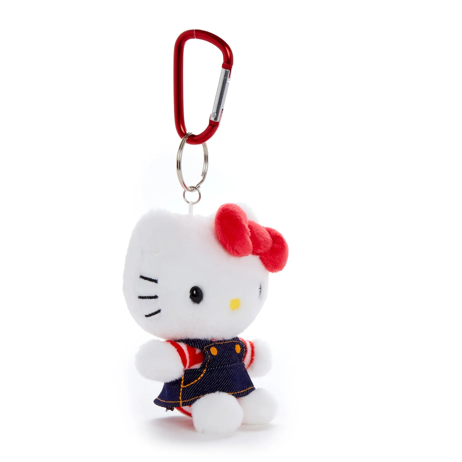 Hello Kitty Plush Mascot nøkkelring denim med karabinkrok