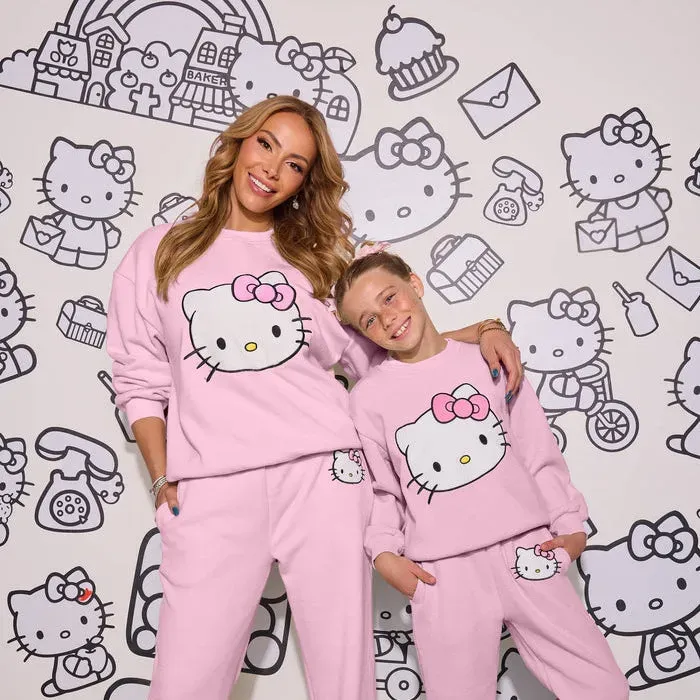 Hello Kitty Lola + The Boys Adult Super Soft Knit Set joggedress rosa
