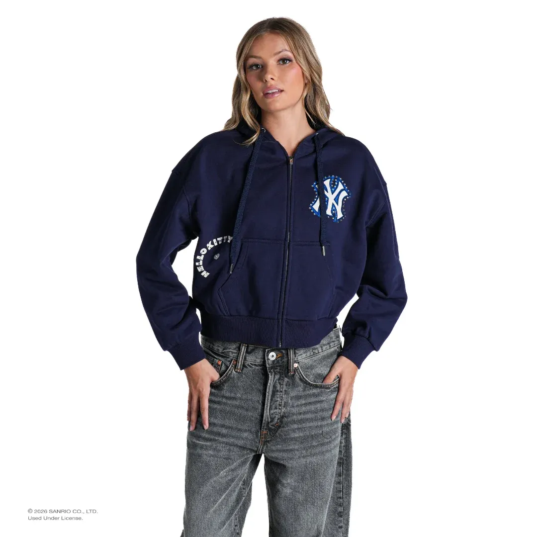 Hello Kitty The Wild Collective New York Yankees zip-hettejakke marineblå XS