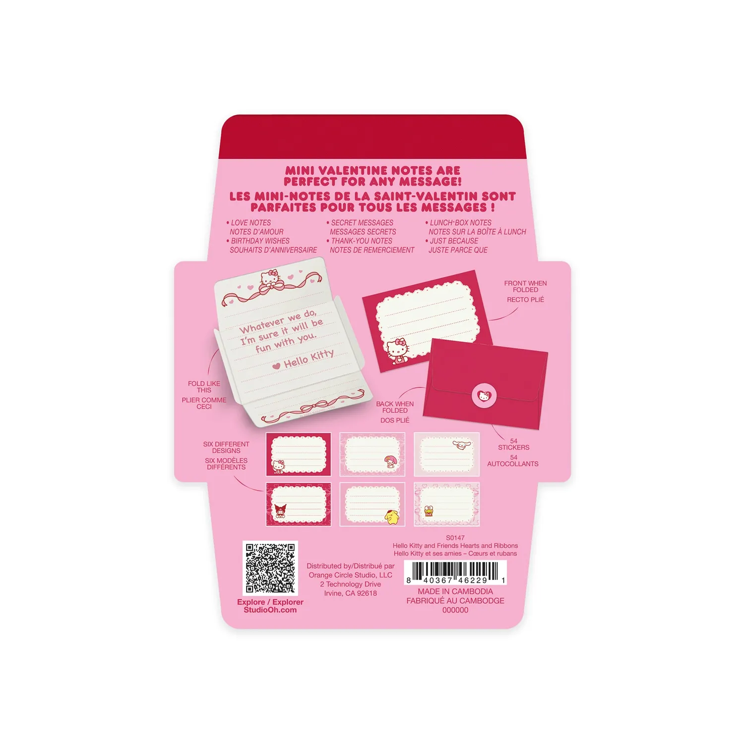 Hello Kitty and Friends x Studio Oh! Mini Valentine Notes 48 ark