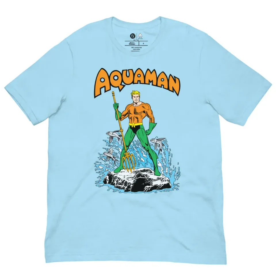 Batman AQUAMAN King of Atlantis T-skjorte Ocean Blue