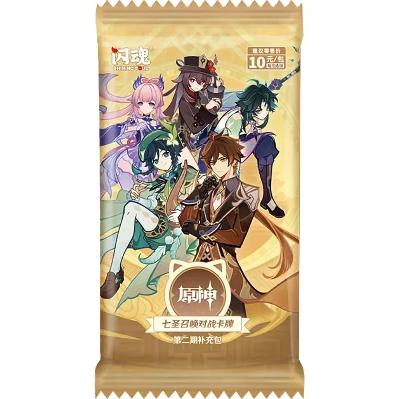 Genshin Impact Genius Invokation TCG Vol. 2 boosterpakke kinesisk 6 kort