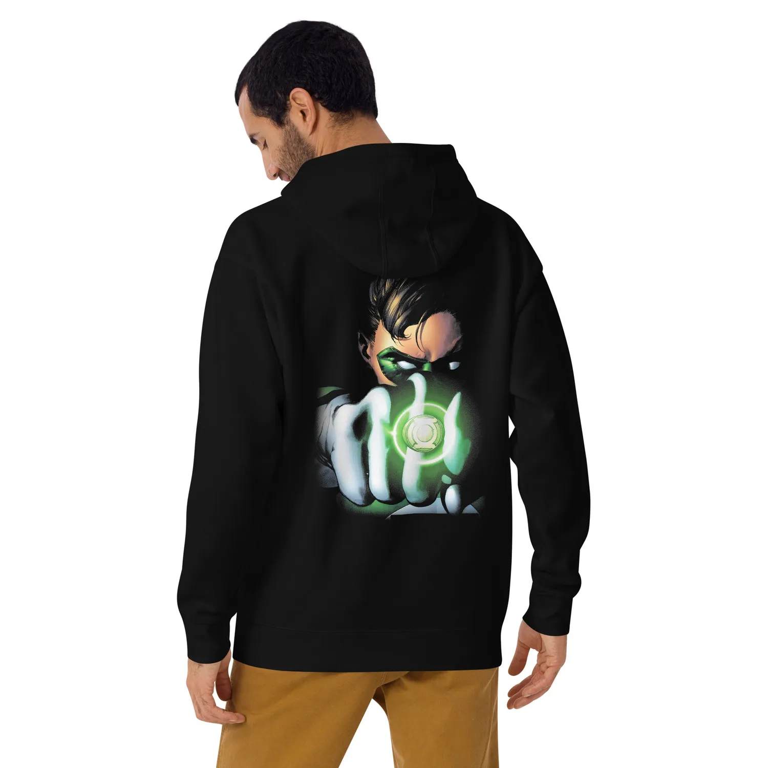 Green Lantern Hal Jordan brodert hettegenser – fleecefôret