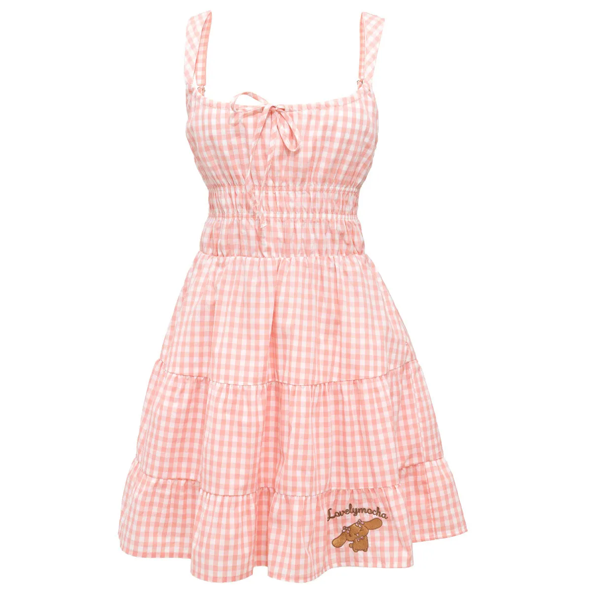 Hello Kitty Lovelymocha x JapanLA Gingham Dress kjole rosa