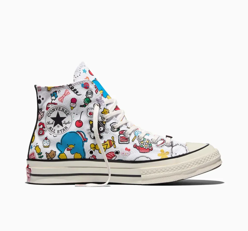 Converse x Hello Kitty and Friends Chuck 70 Hi-top joggesko voksen hvit