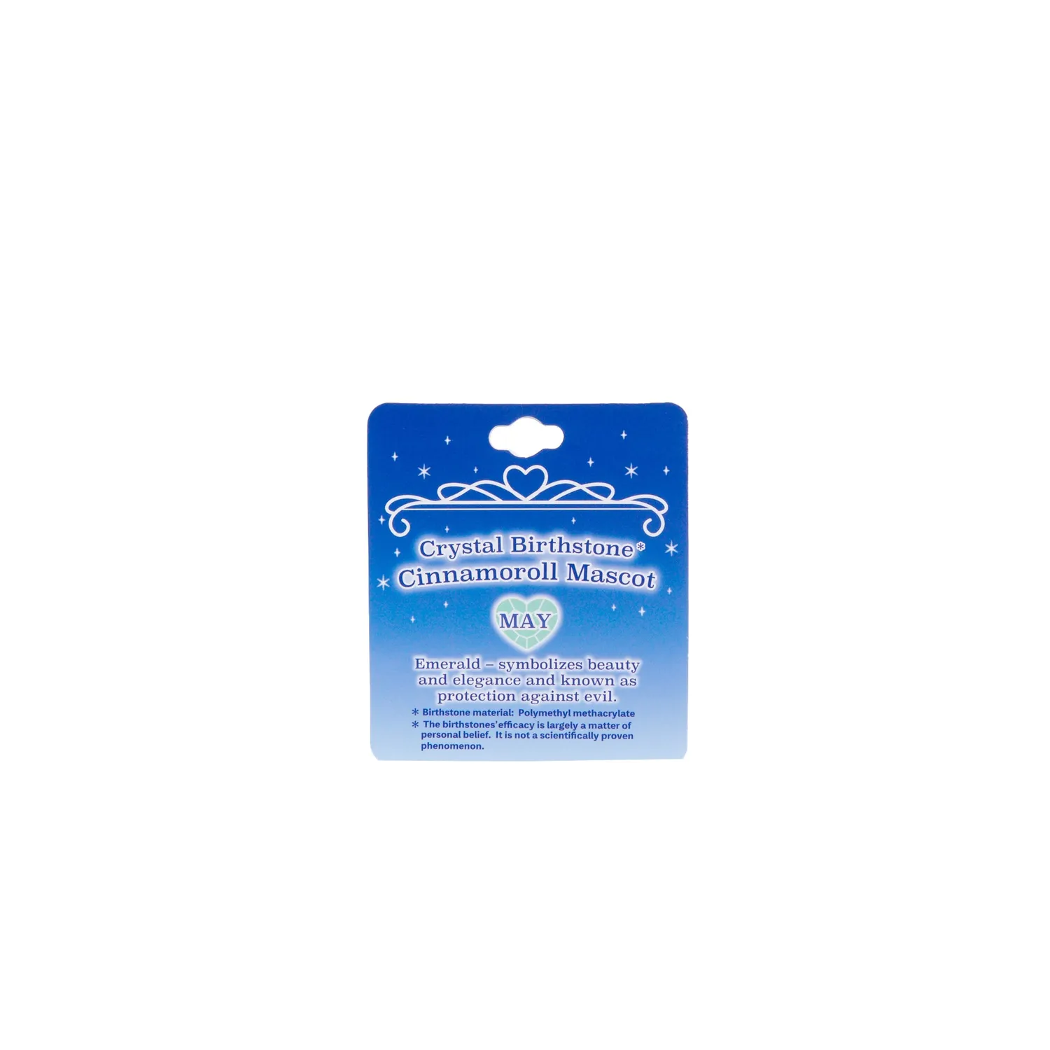 Hello Kitty Cinnamoroll Birthstone Mascot Keychain nøkkelring mai smaragd