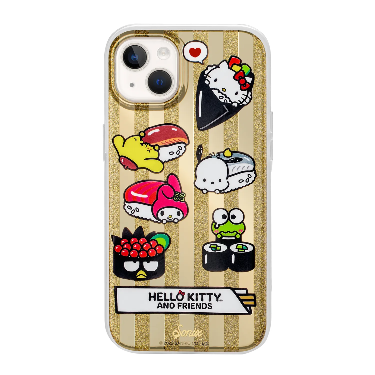 Hello Kitty and Friends x Sonix Sushi iPhone-deksel gull 14/13