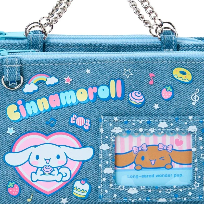 Hello Kitty Heisei Heart Series Cinnamoroll Mini Zipper Denim Pouch denimveske