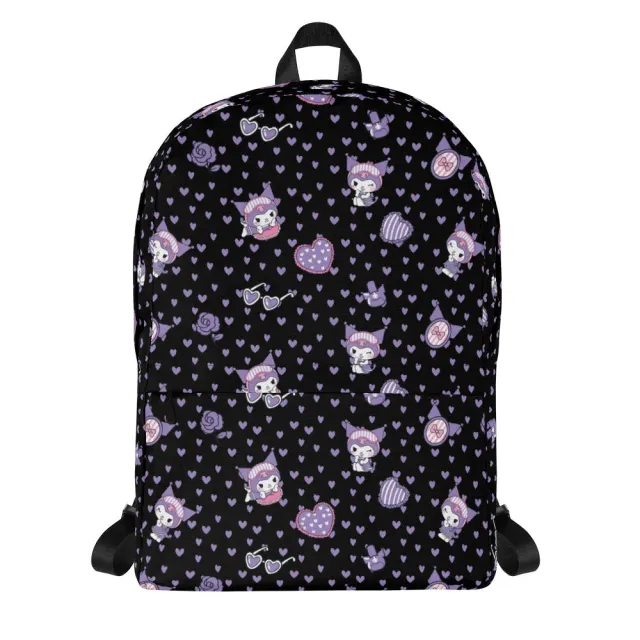 Hello Kitty Kuromi Sleepover All-Over Print ryggsekk 15 tommer