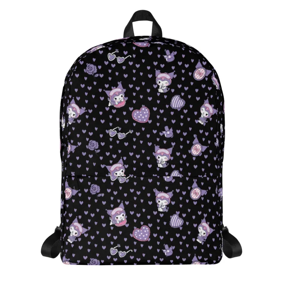 Hello Kitty Kuromi Sleepover All-Over Print ryggsekk 15 tommer