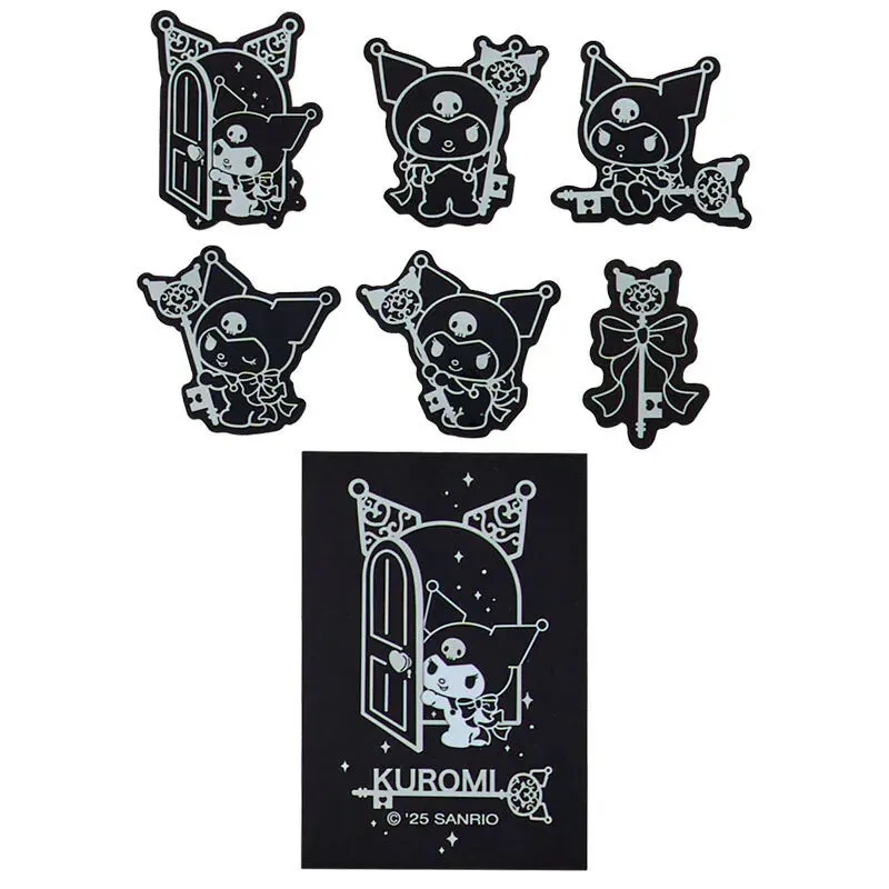 Kuromi 20th Anniversary Special Key Series klistremerker 13 stk sølvfolie