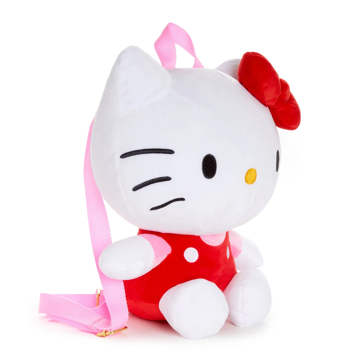 Hello Kitty Classic Red Plush Backpack plysjryggsekk rød 13 × 15 tommer
