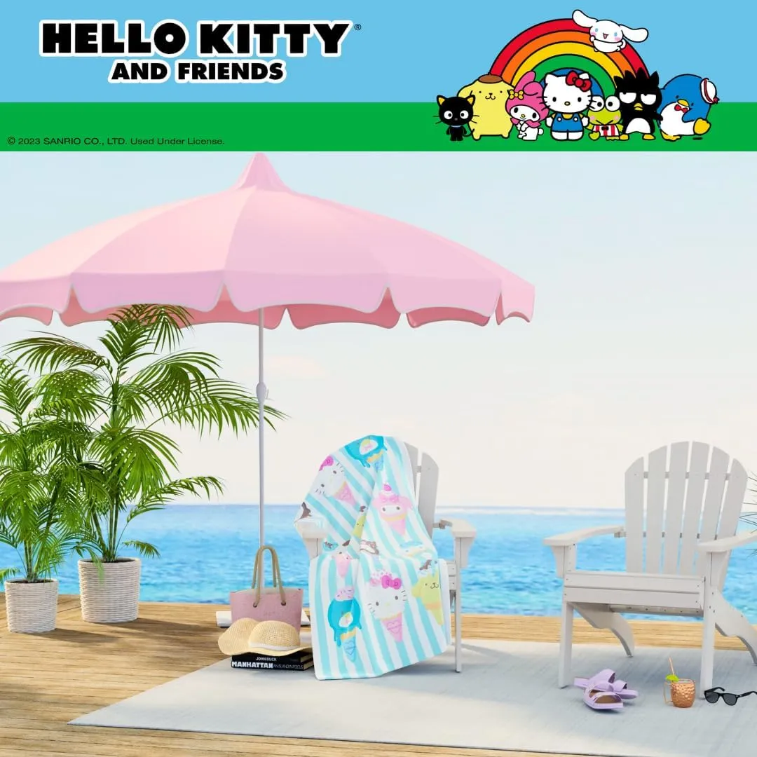 Hello Kitty and Friends strandhåndkle iskrem 152 × 76 cm bomull