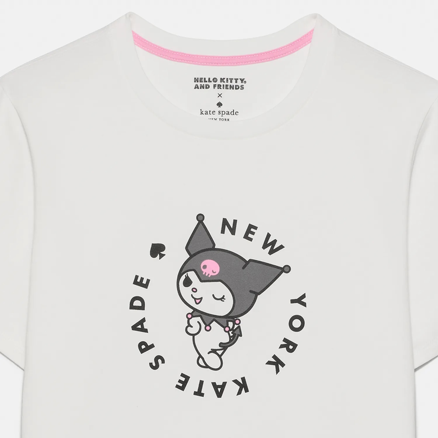 Kuromi x Kate Spade New York T-skjorte Fresh White bomull
