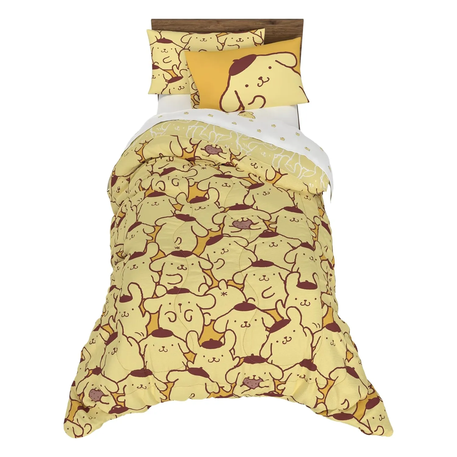 Pompompurin Happy Pudding Bedding Set sengetøy Twin 5 deler