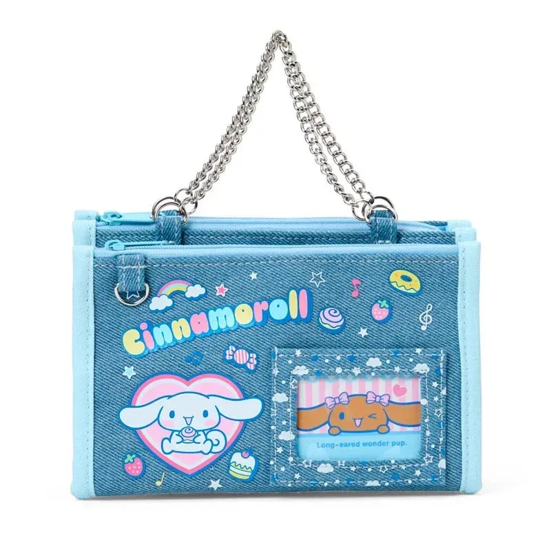 Hello Kitty Heisei Heart Series Cinnamoroll Mini Zipper Denim Pouch denimveske
