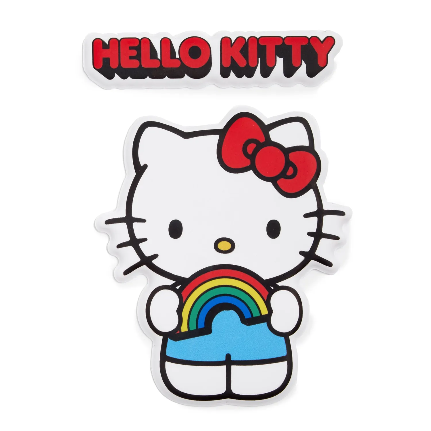 Hello Kitty x Pipsticks Big Puffy Sticker klistremerke – regnbue