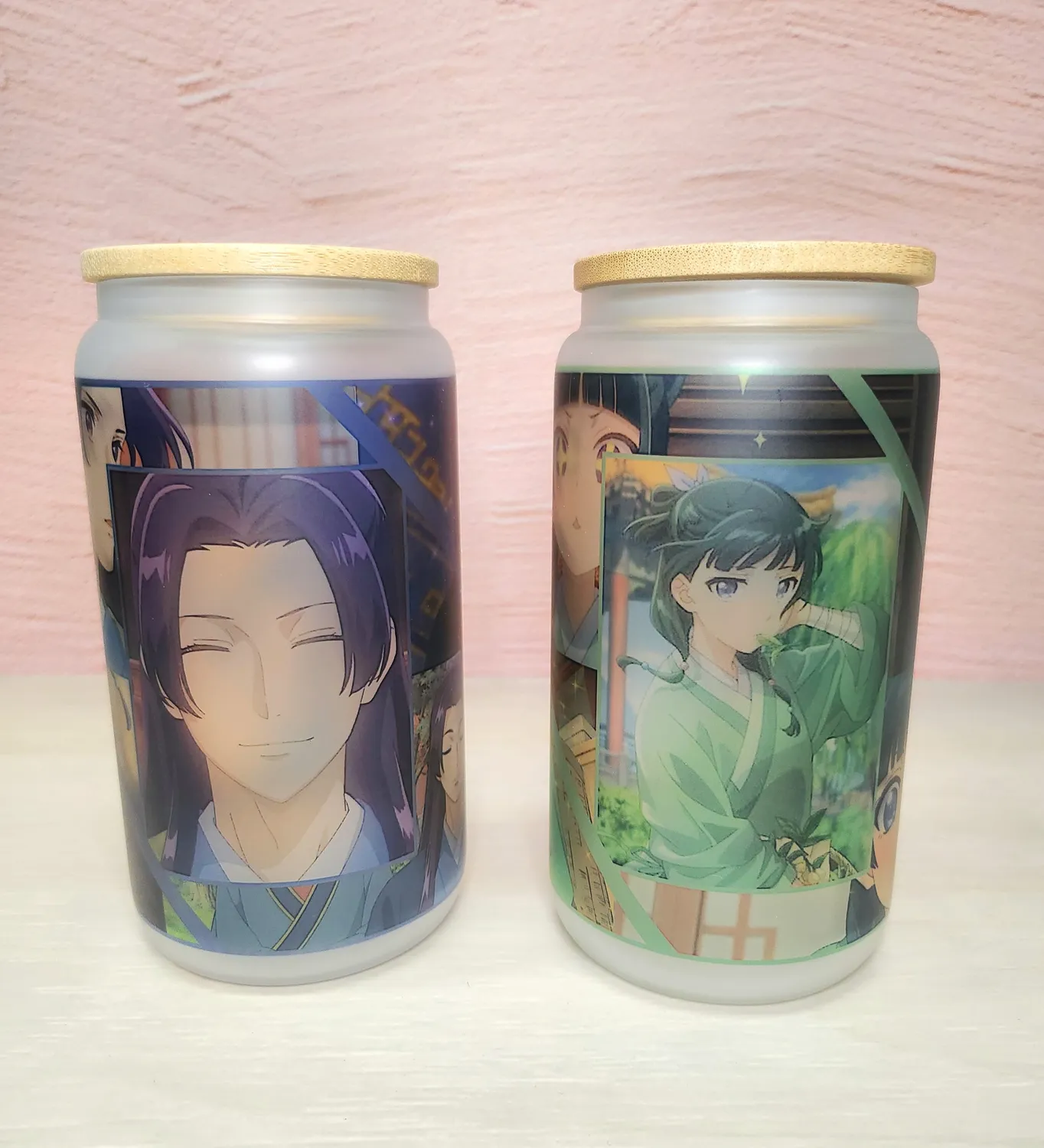 Anitaku Handsome Royal 16oz cup glass med bambuslokk