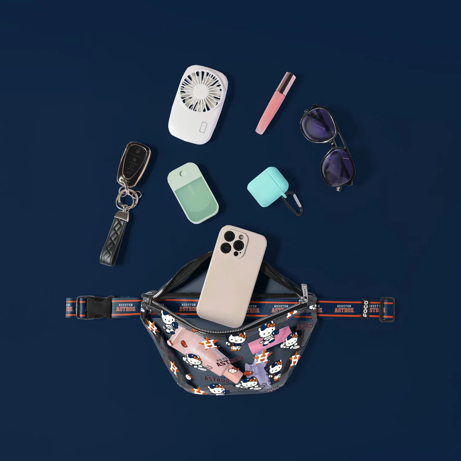 Hello Kitty x Houston Astros Clear Fanny Pack belteveske, 3 l