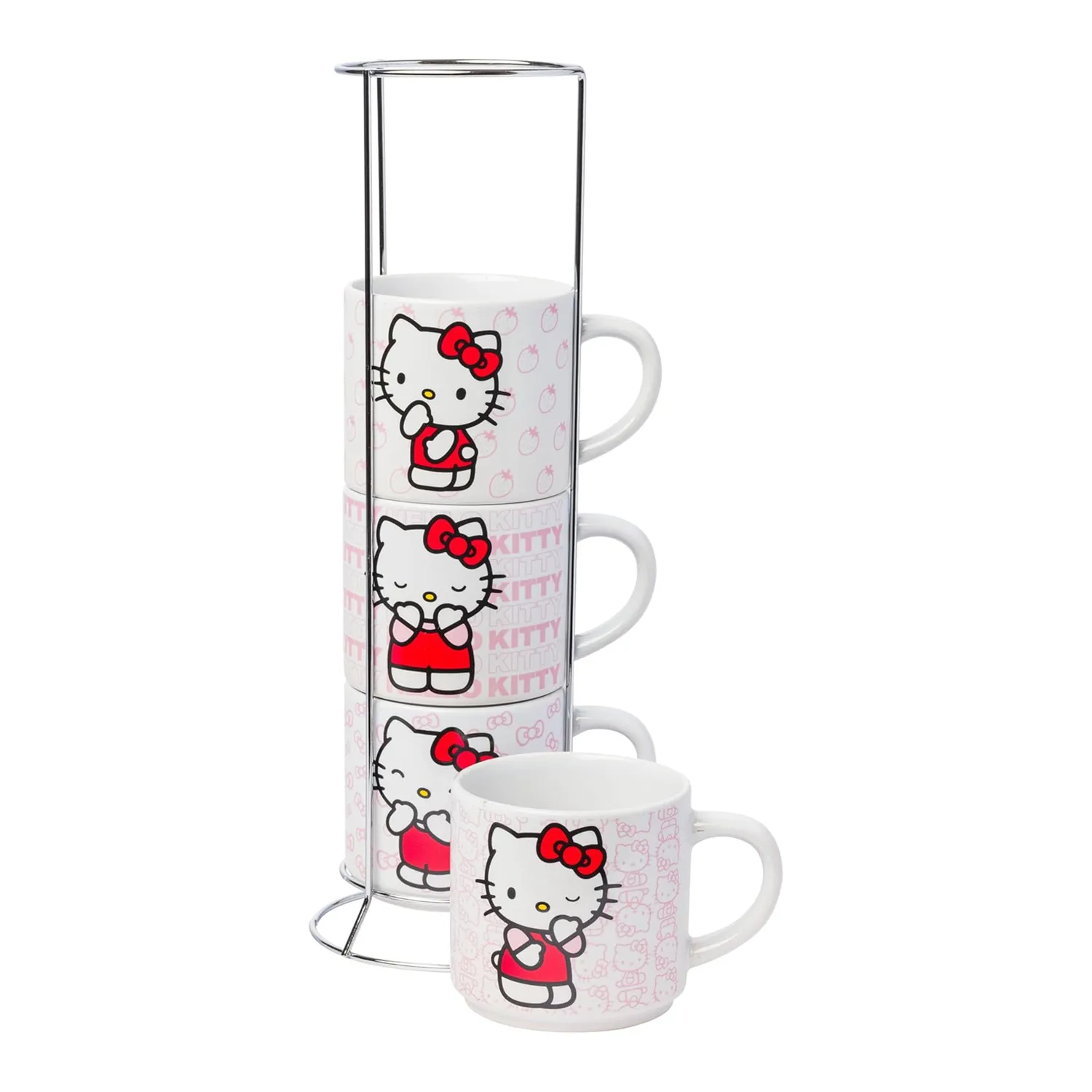 Hello Kitty Expressions 5-Piece Ceramic Mug Stack krussett
