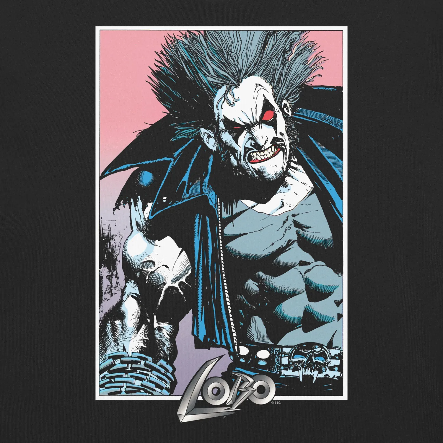 Batman Lobo The Last Czarnian T-skjorte S–4XL avslappet passform