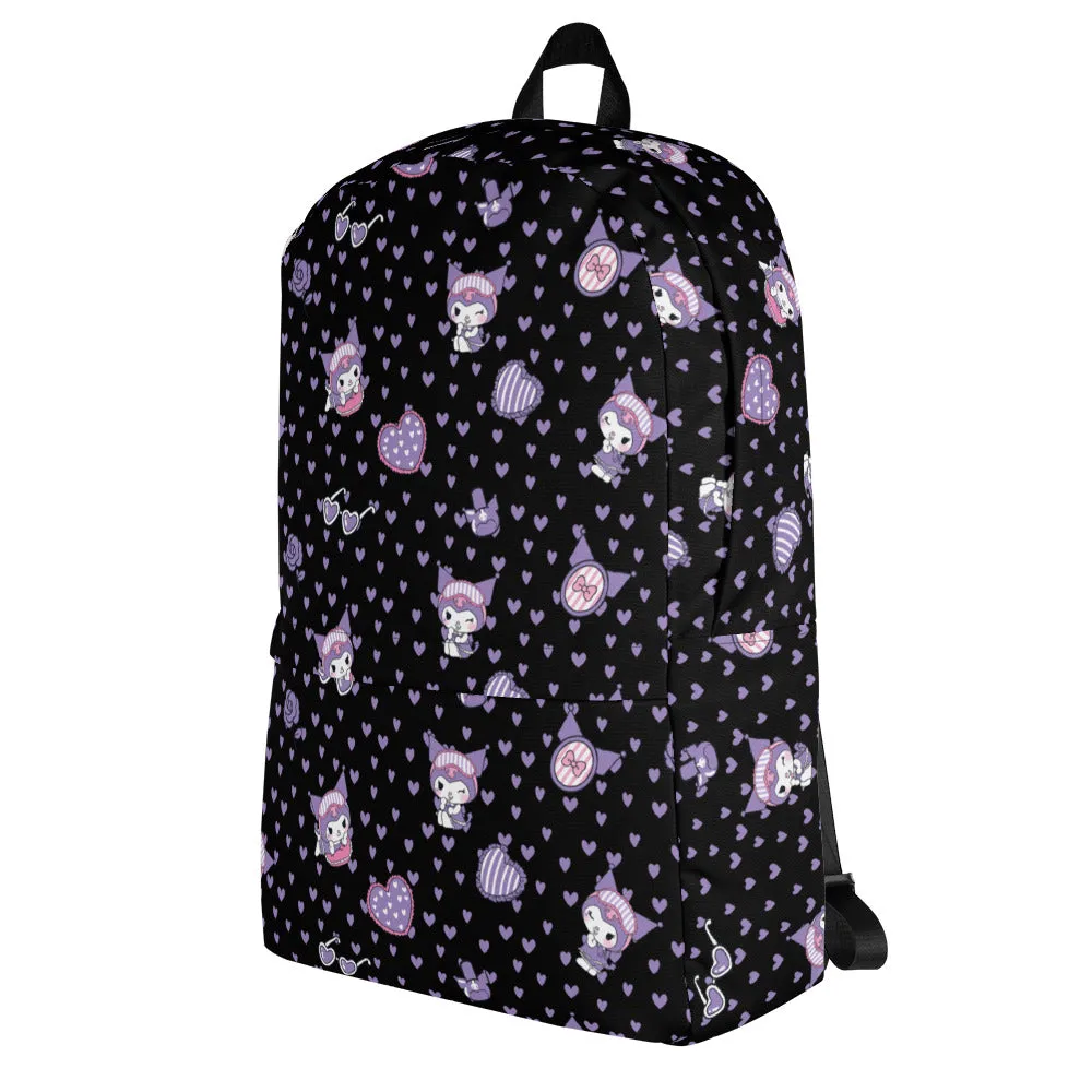 Hello Kitty Kuromi Sleepover All-Over Print ryggsekk 15 tommer
