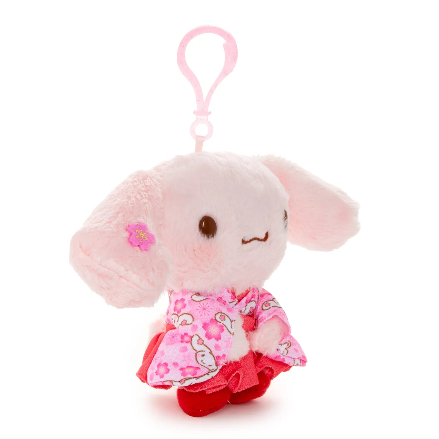 Hello Kitty Cinnamoroll Spring Kimono Series plysjmaskot klips rosa kimono