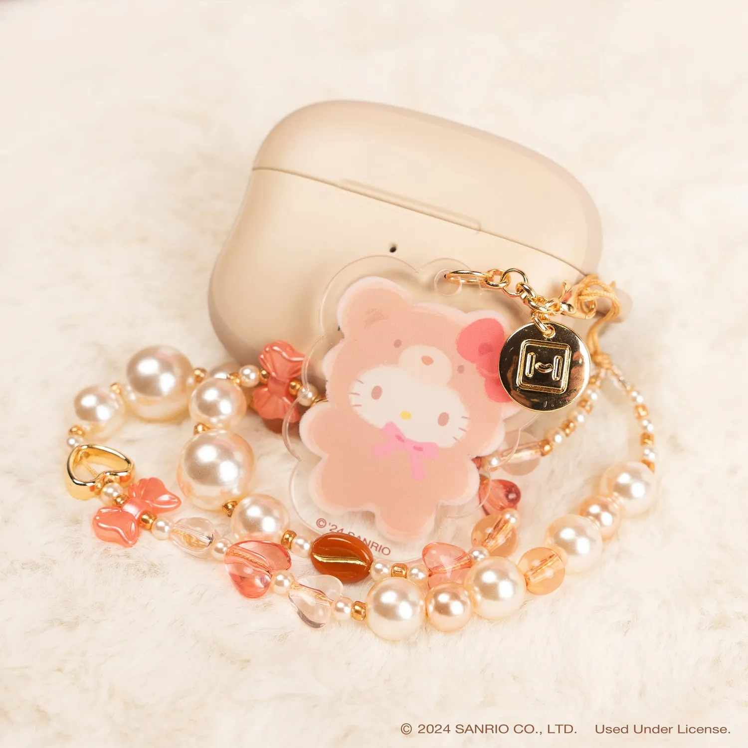 Hello Kitty Latte Bear perlerem til mobil, avtakbar charm
