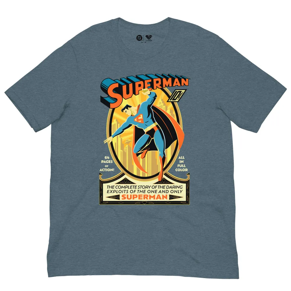 Batman SUPERMAN Golden Age First Edition T-skjorte aqua