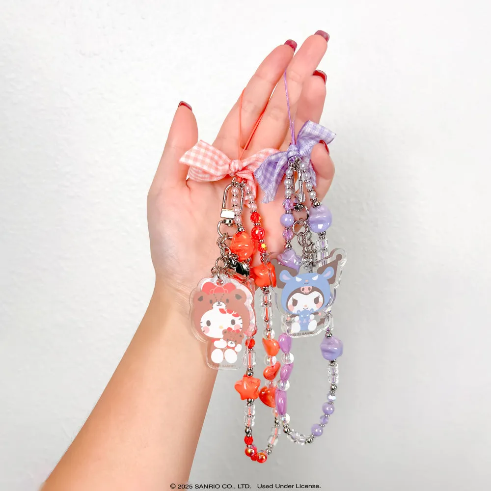 Hello Kitty Cosplay Friends Beaded Charm-mobilstropp håndledd