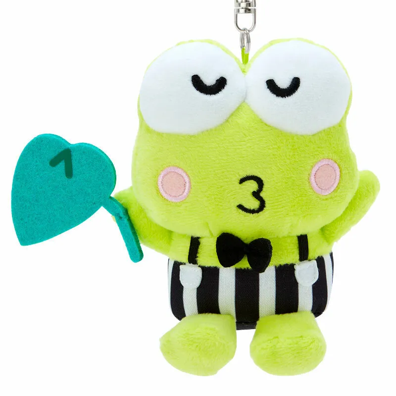 Hello Kitty Happy Song and Dance Keroppi nøkkelring kosedyr 5 tommer brodert